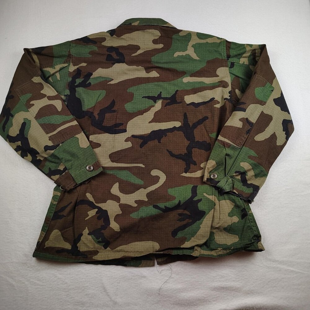 US Army BDU Jacket Mens Medium Short Woodland Camo Ripstop USGI Military Coat - Picture 2 of 10
